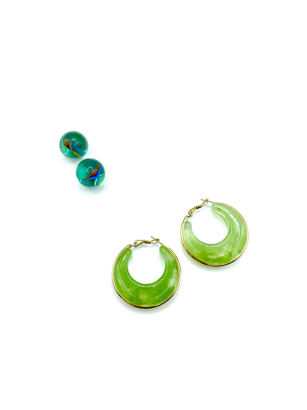 “Creamy green” hoops ( rounded)