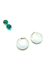 “Creamy white” hoops ( rounded)