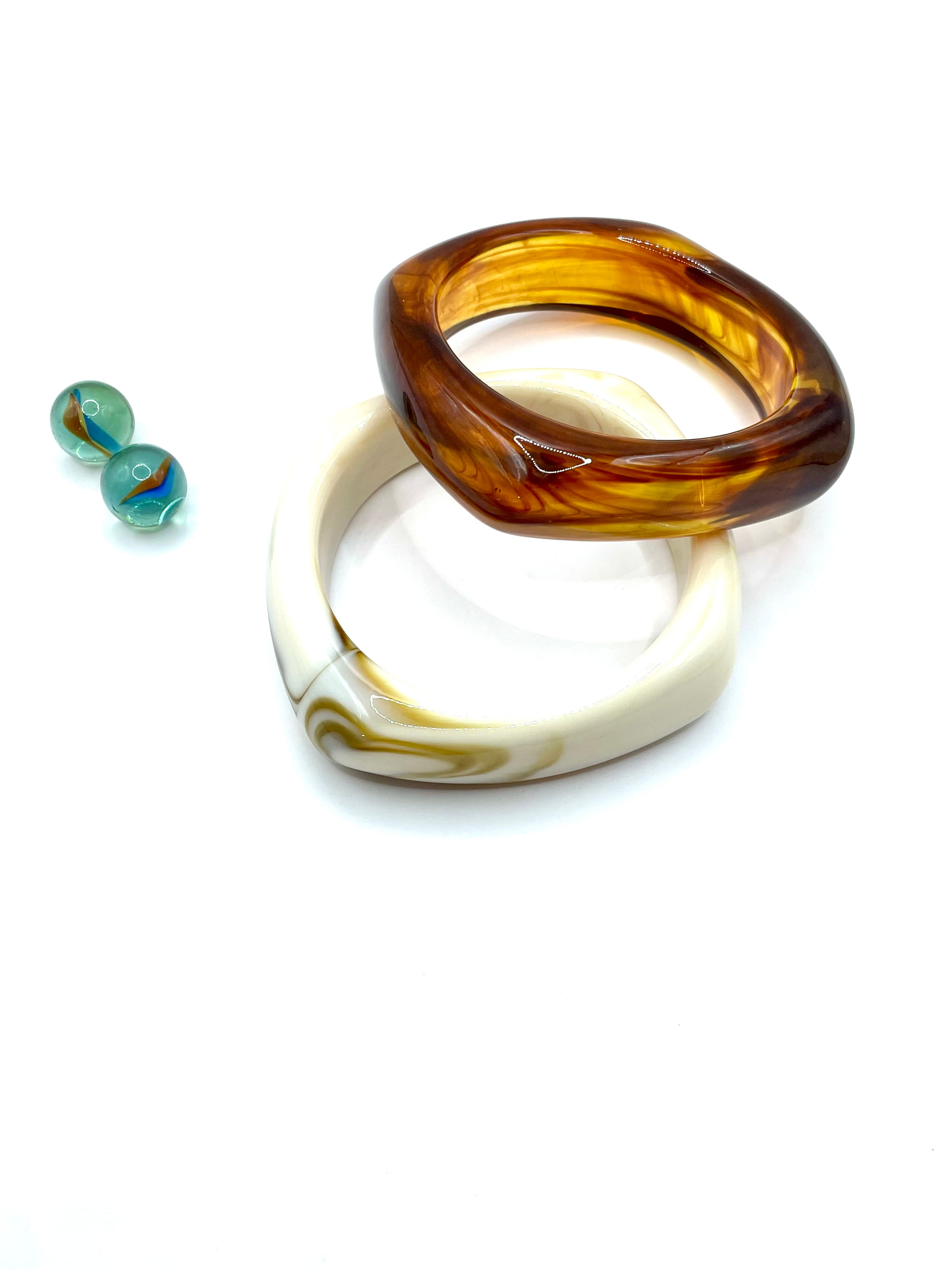 ''OLIVER'' 70s RESIN BRACELET ( amber )