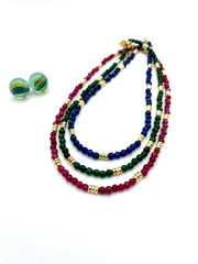 BASIC agate/hematite bead necklace