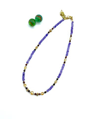 Agate/carnelian/citrine gemstone necklace