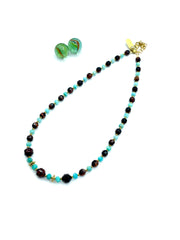 Tiger’s eye & apatite gemstone necklace