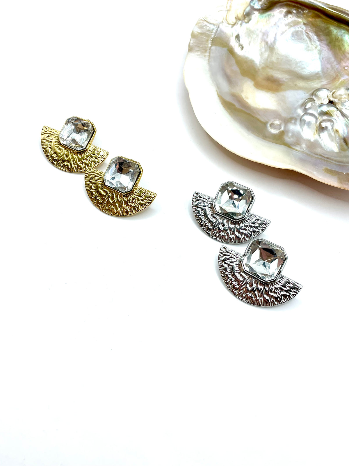 “Semiramis” stainless steel earrings