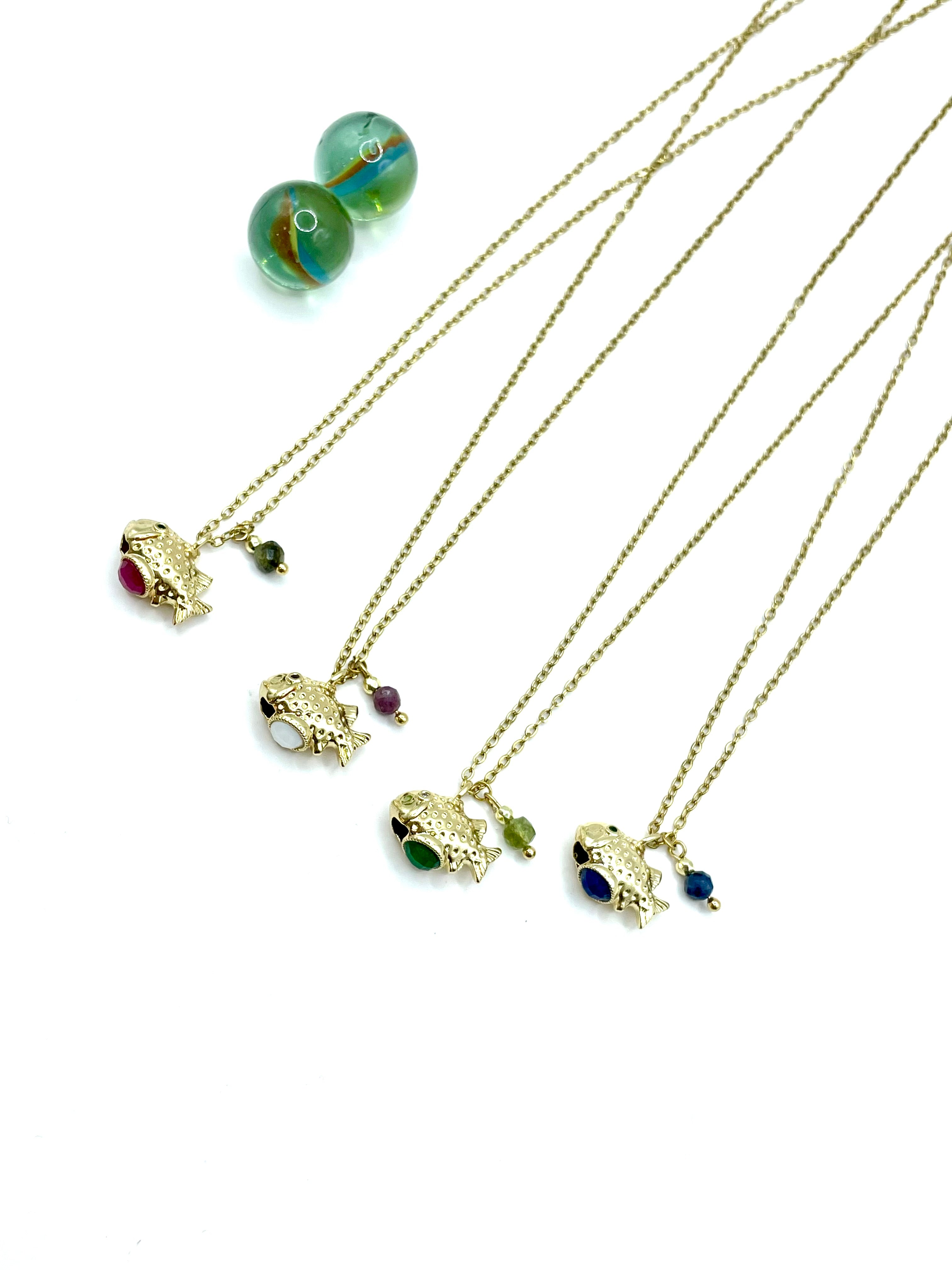 ''BUBBLE FISH'' CHAIN NECKLACE