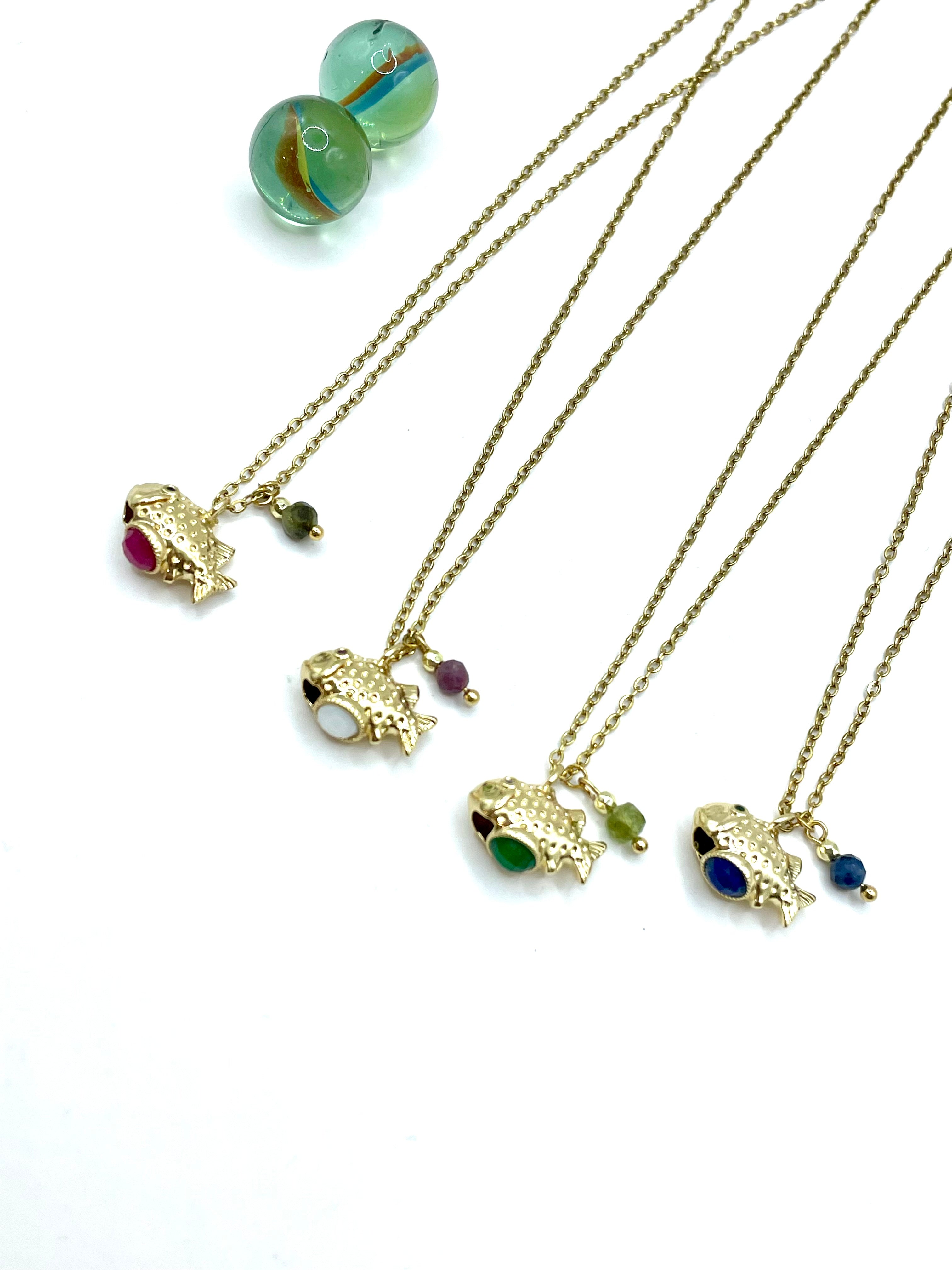 ''BUBBLE FISH'' CHAIN NECKLACE