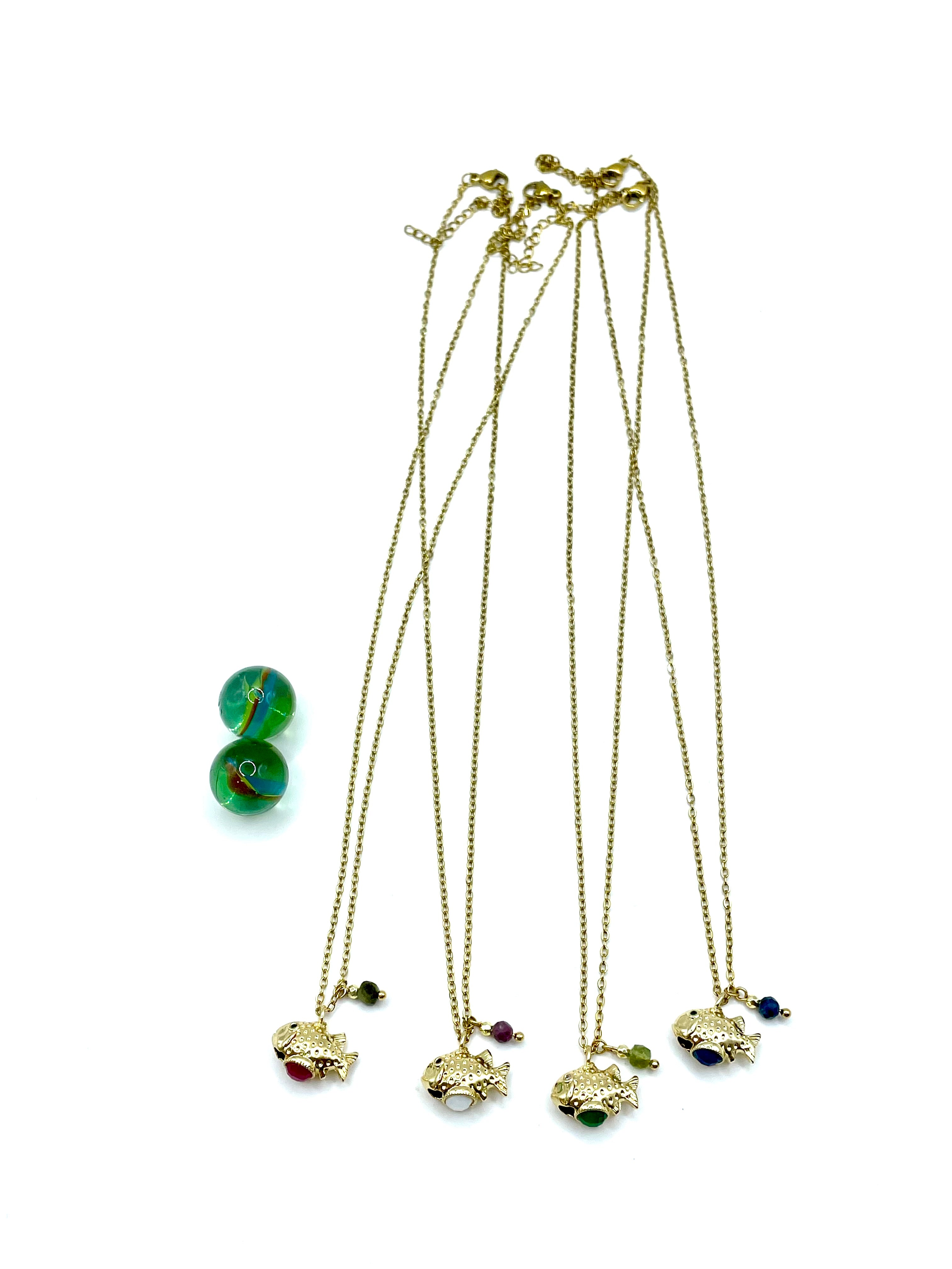 ''BUBBLE FISH'' CHAIN NECKLACE
