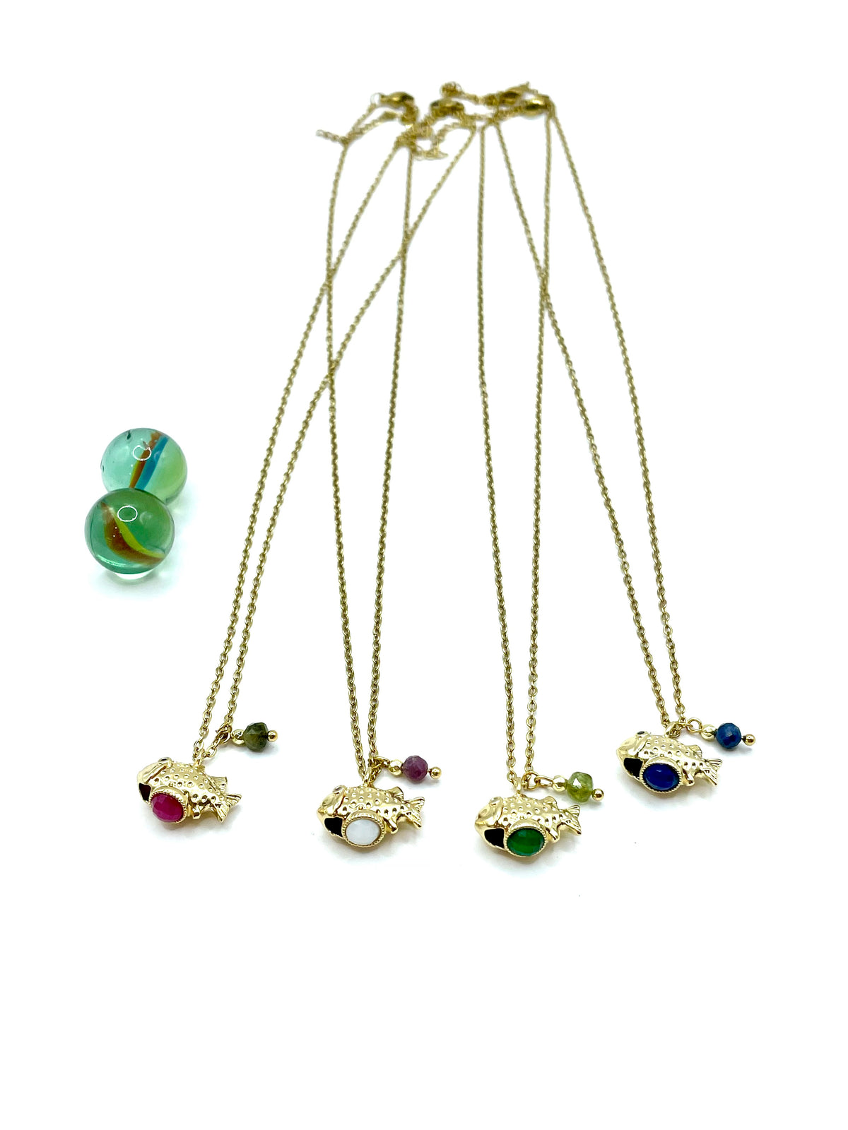 ''BUBBLE FISH'' CHAIN NECKLACE