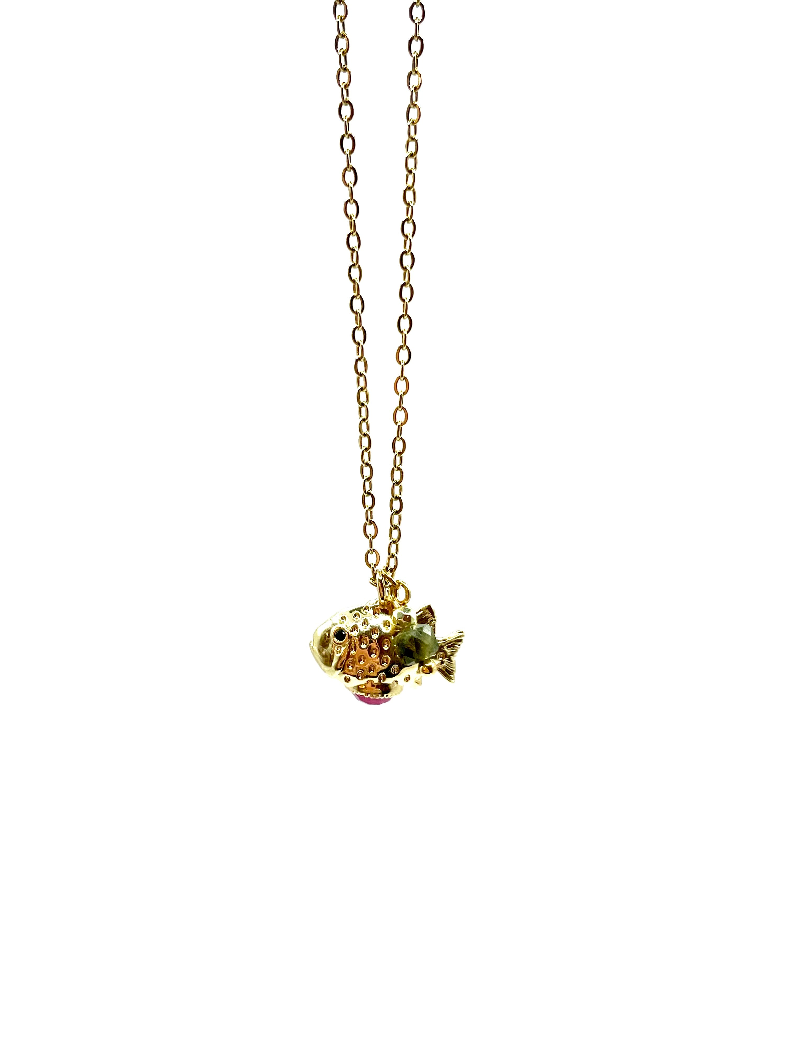''BUBBLE FISH'' CHAIN NECKLACE