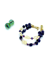 Amethyst & citrine double bracelet