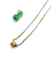 “Barrel” stainless steel chain necklace