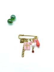 ''PINKY'' pin brooch