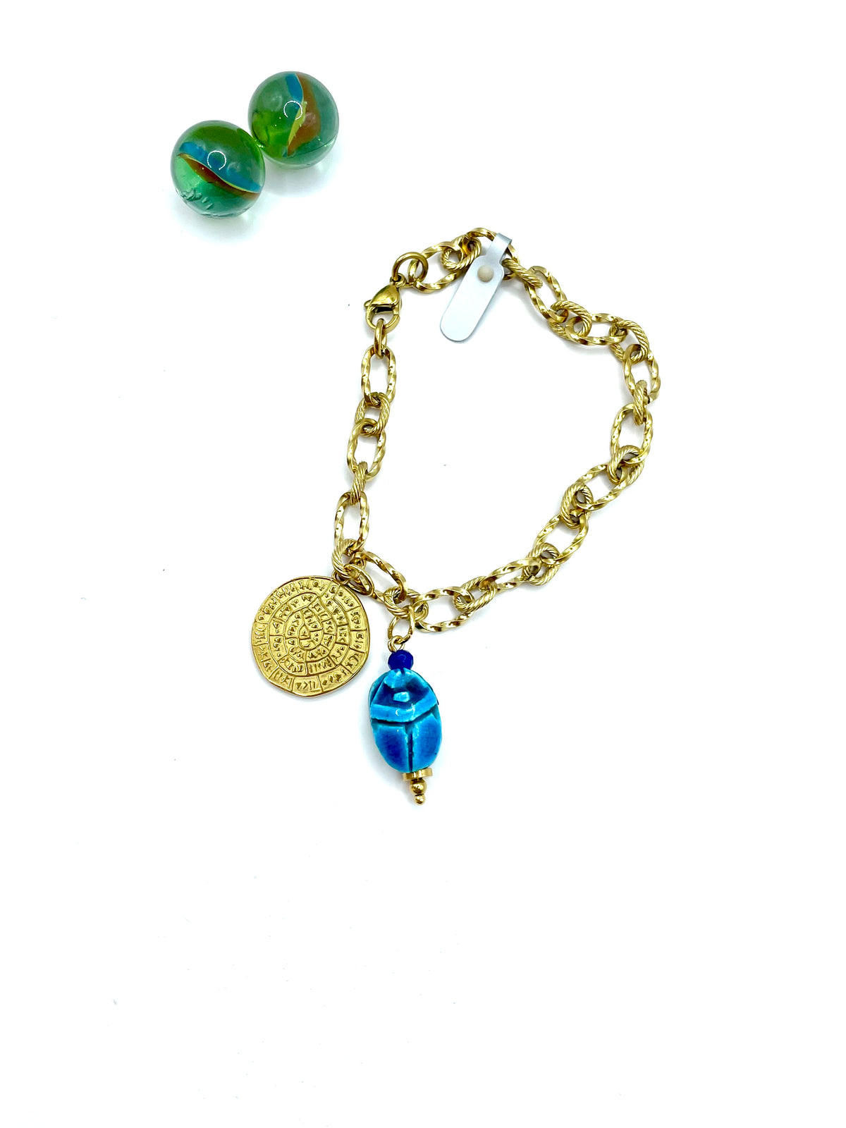 ''scarabeo & phaistos disk'' charm bracelet