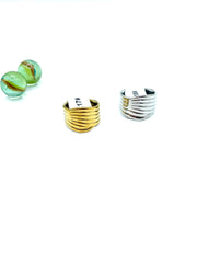 ''Bold basics'' stainless steel RING