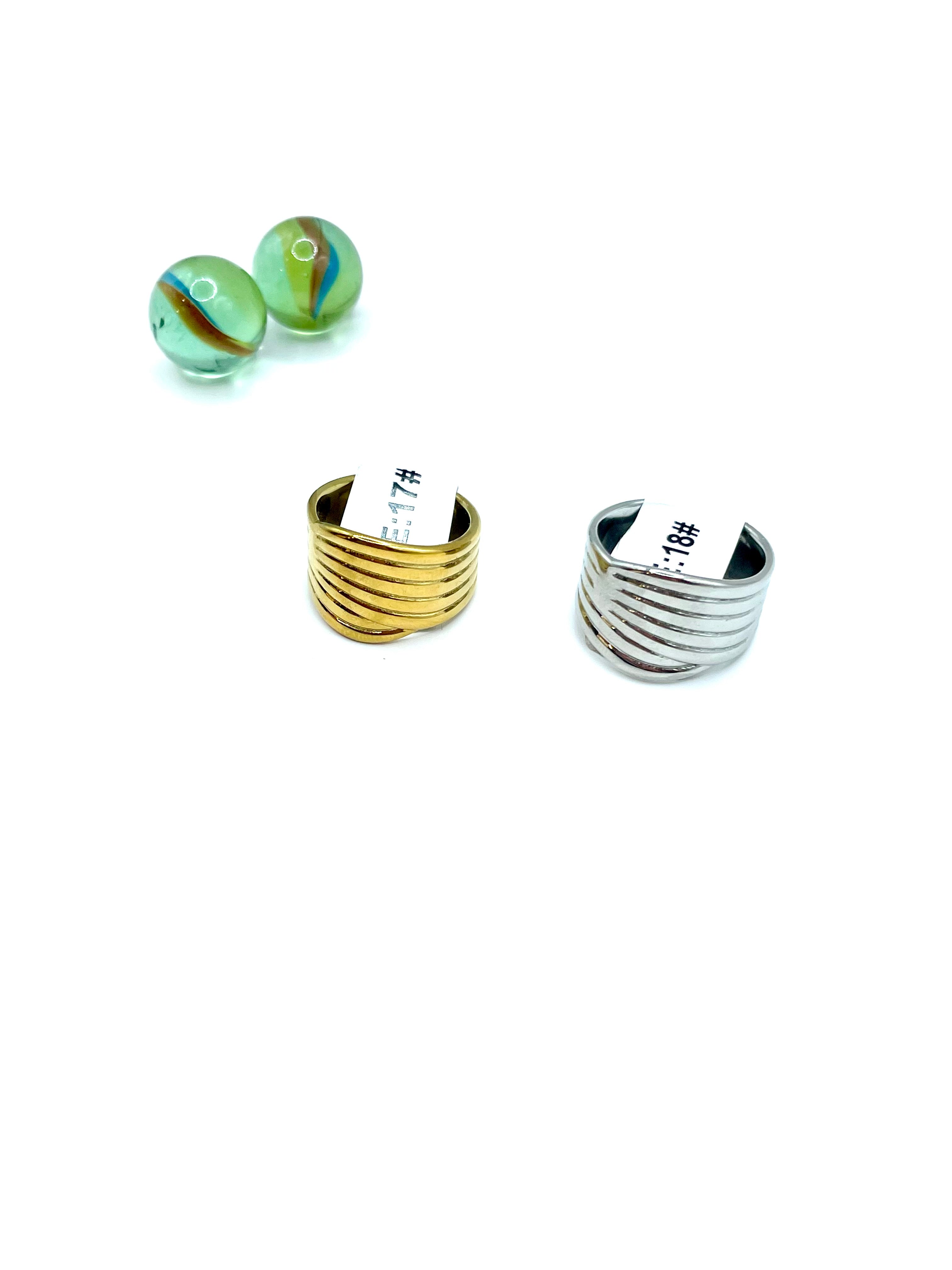''Bold basics'' stainless steel RING