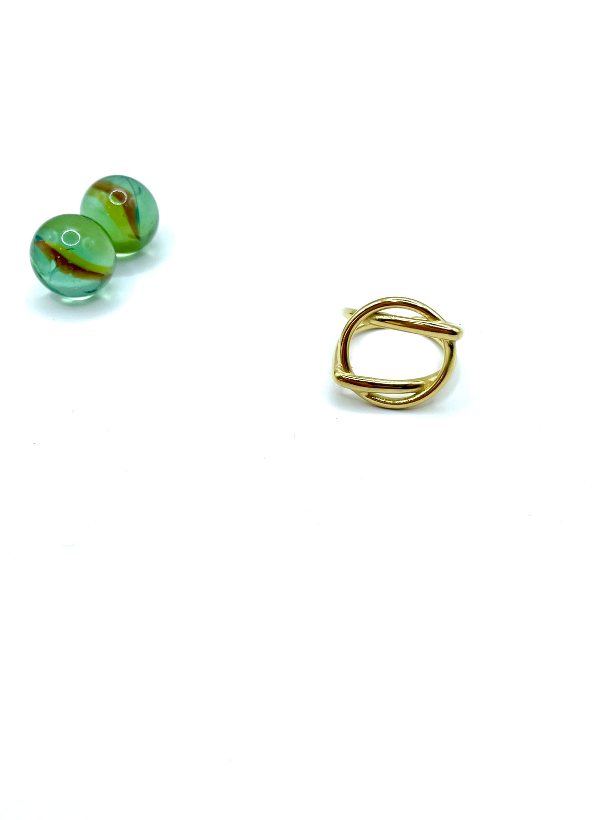 ''abstract EYE ROUND'' stainless steel RING