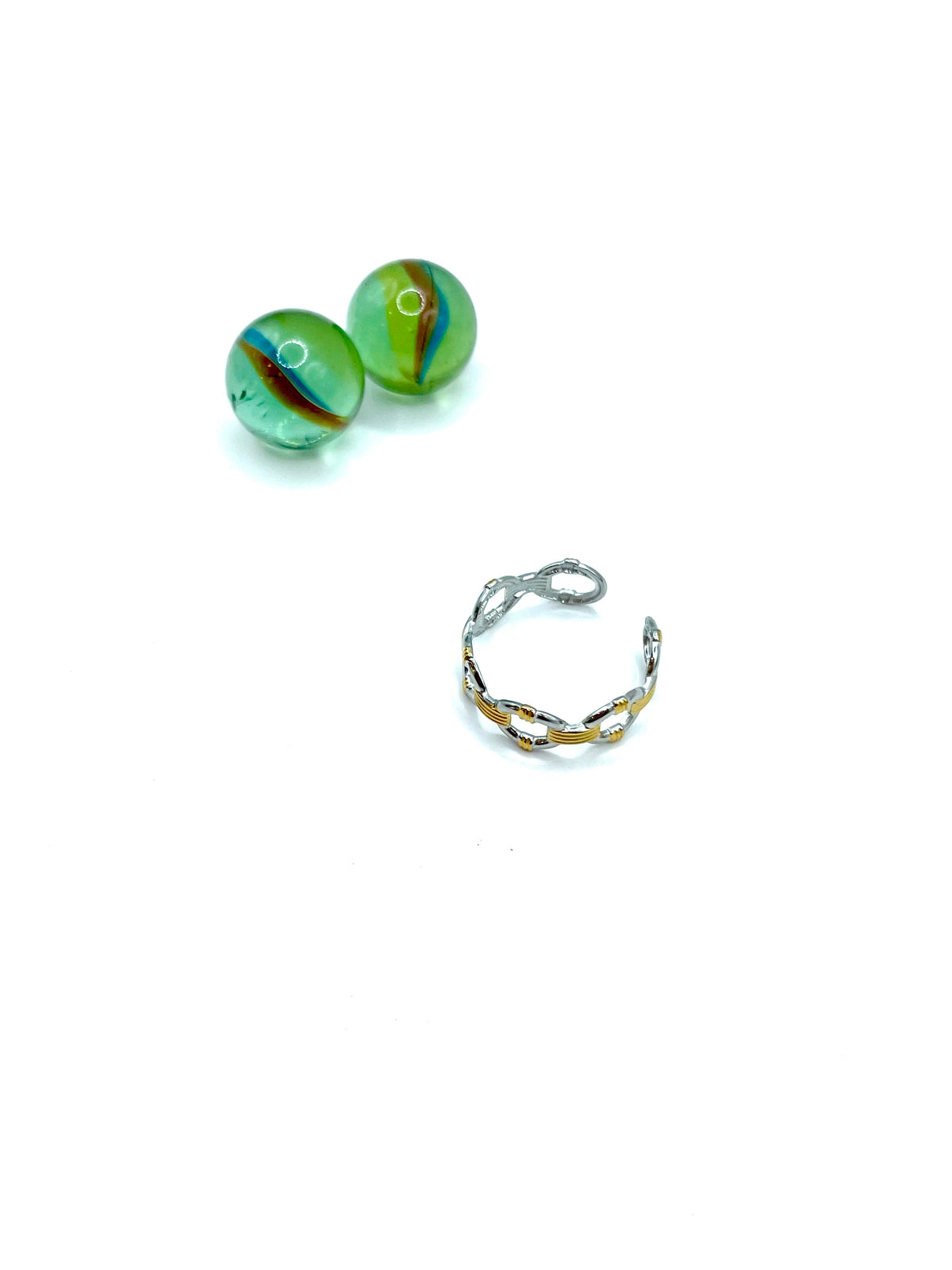 ''NAVY KNOTS'' 2TONE stainless steel RING