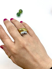 “Zendaya” stainless steel 2tone RING
